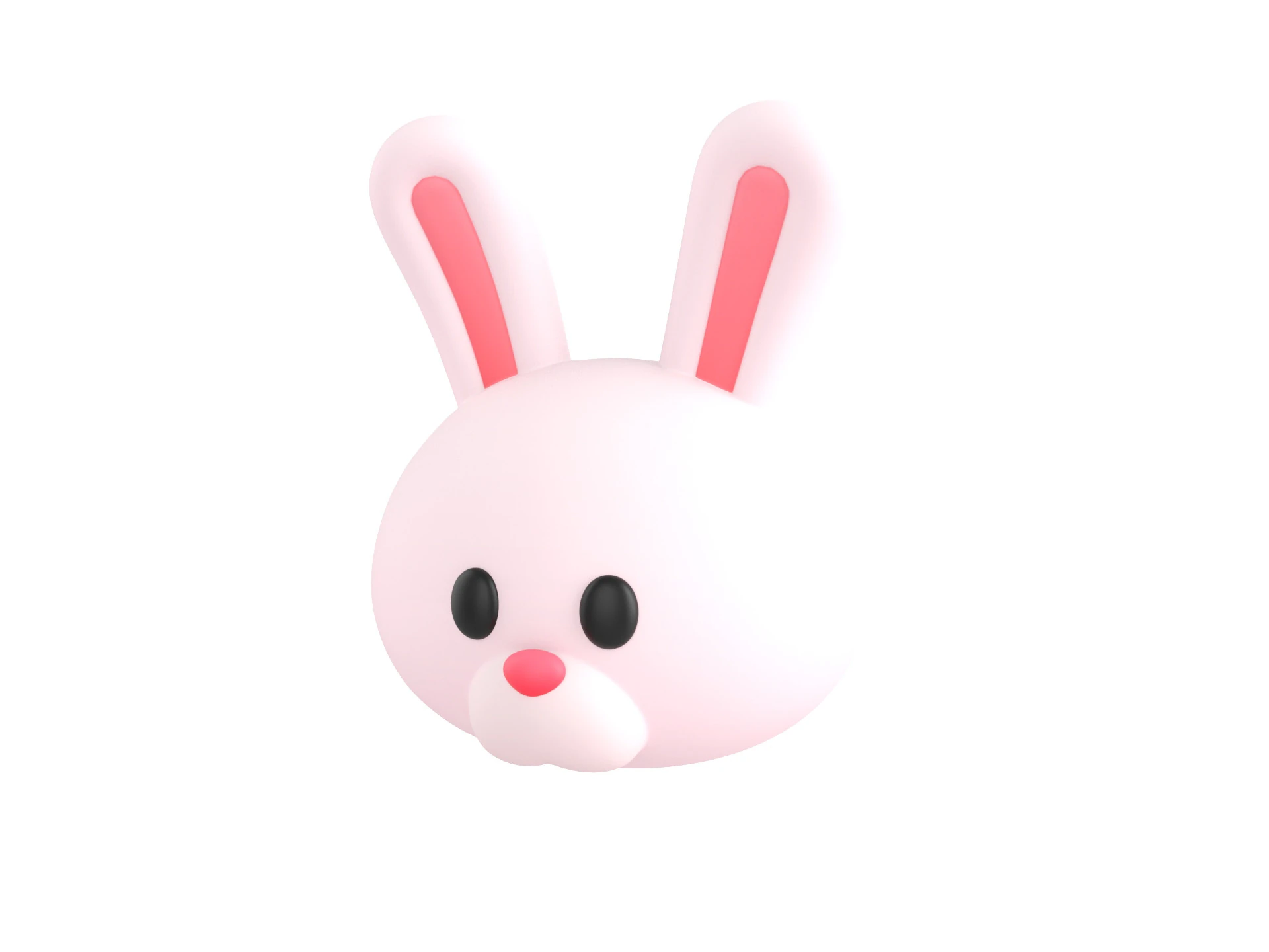 Prop149 Rabbit Head 3D Model .c4d .max .obj .3ds .fbx .stl .blend 