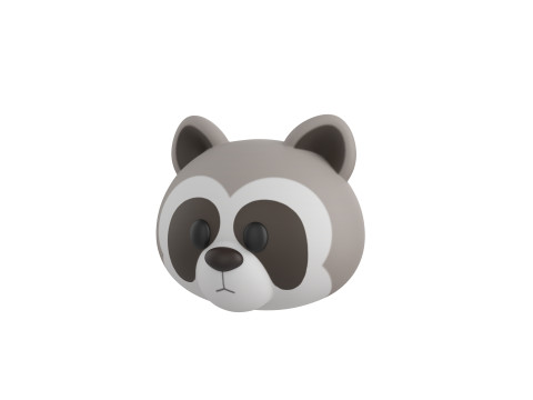 Prop150 Raccoon Head 3D मॉडल