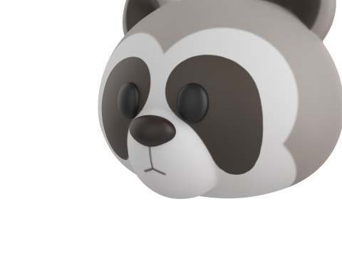Prop150 Raccoon Head Modelo 3D