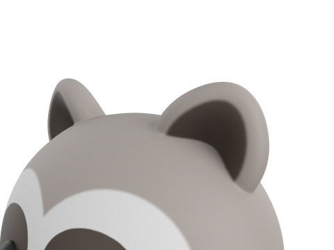 Prop150 Raccoon Head Modelo 3D