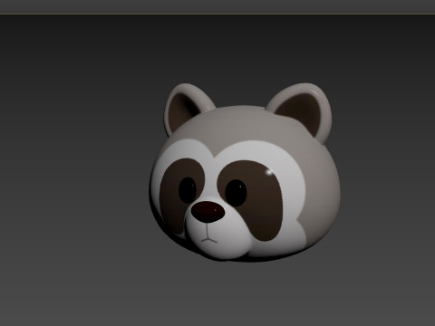 Prop150 Raccoon Head Modelo 3D