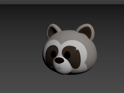 Prop150 Raccoon Head 3D Model
