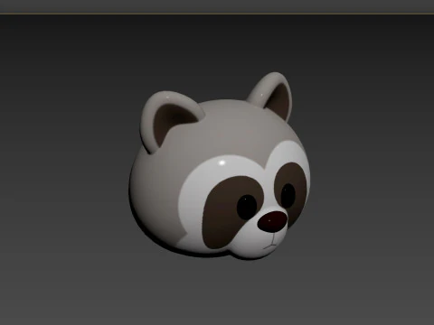 Prop150 Raccoon Head 3D Model