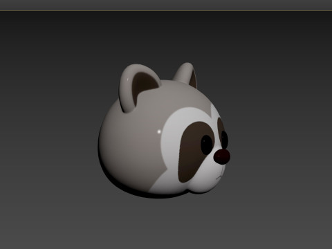 Prop150 Raccoon Head Modelo 3D