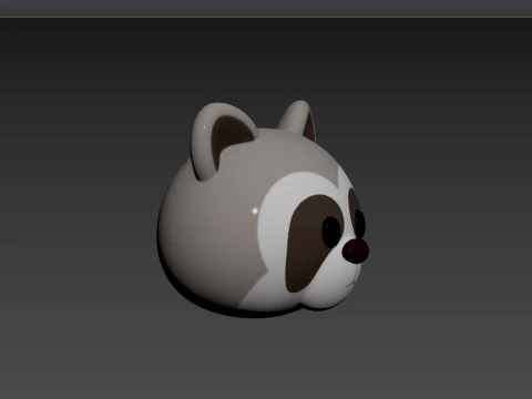 Prop150 Raccoon Head 3D Model