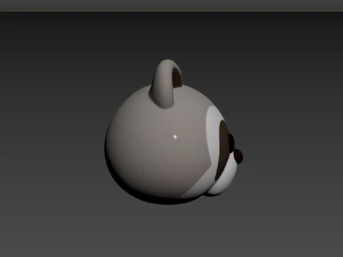 Prop150 Raccoon Head 3D Model
