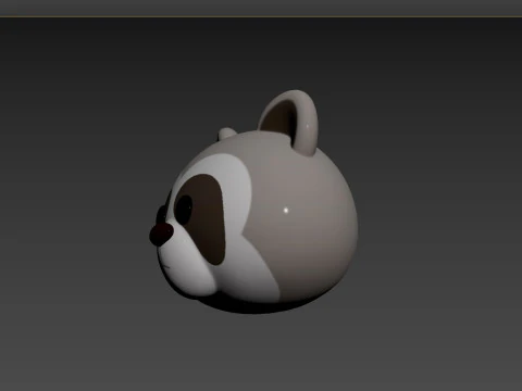 Prop150 Raccoon Head 3D Model