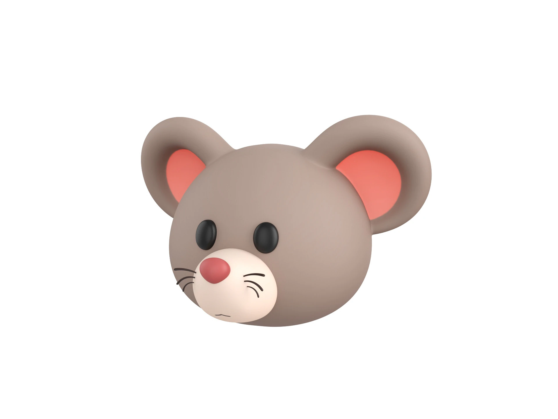 Prop151 Rat Head 3D Model .c4d .max .obj .3ds .fbx .stl .blend 