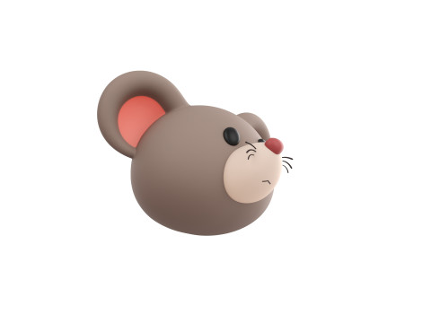Prop151 Rat Head 3D Model