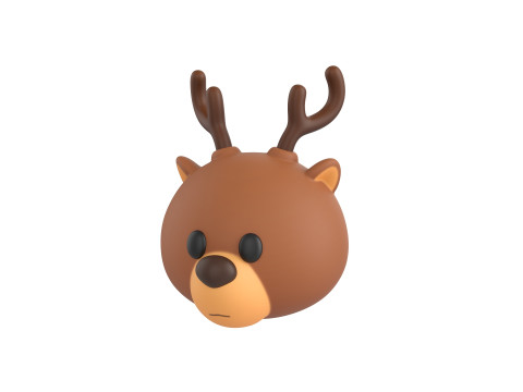 Prop152 Reindeer Head Modèle 3D