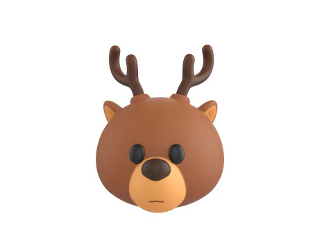 Prop152 Reindeer Head 3D Model