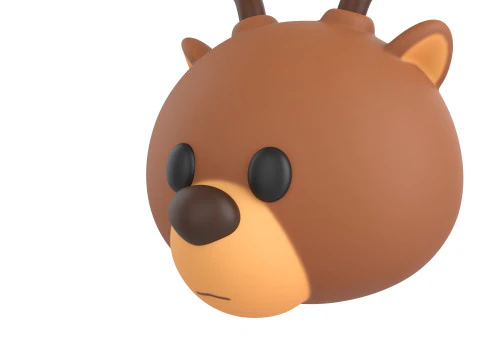 Prop152 Reindeer Head 3D Model