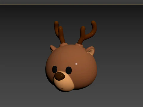 Prop152 Reindeer Head 3D Model