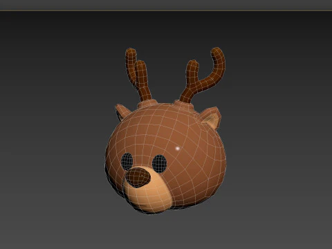 Prop152 Reindeer Head 3D Model