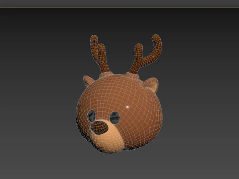 Prop152 Reindeer Head 3D Model