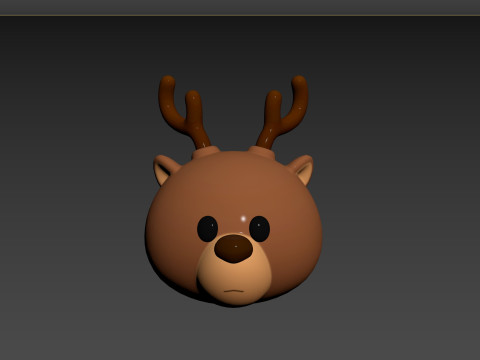 Prop152 Reindeer Head Modelo 3D
