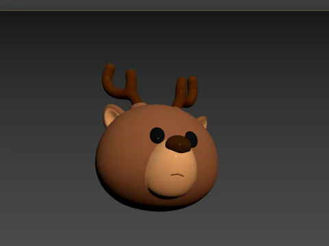 Prop152 Reindeer Head 3D Model