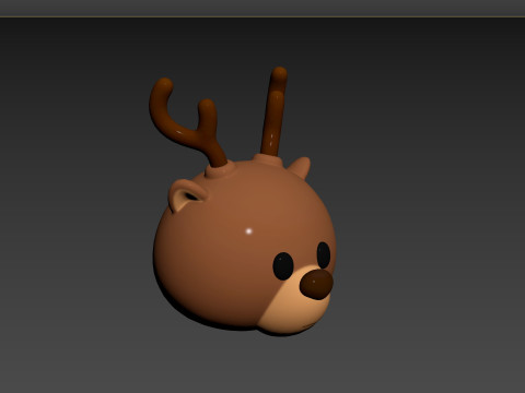 Prop152 Reindeer Head Modelo 3D