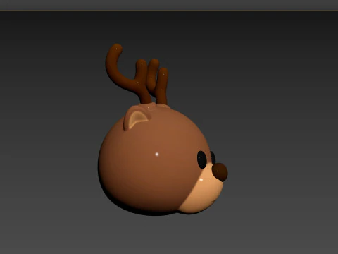 Prop152 Reindeer Head 3D Model