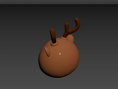 Prop152 Reindeer Head 3D Model
