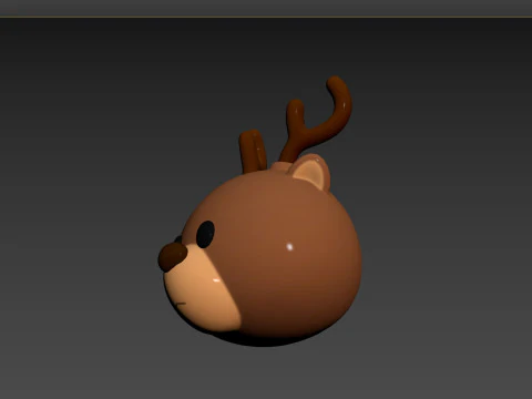 Prop152 Reindeer Head 3D Model