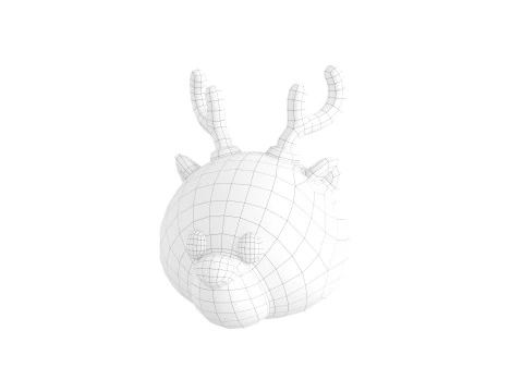 Prop152 Reindeer Head 3D Model