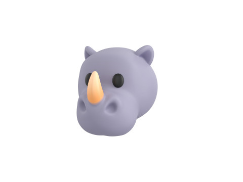 Prop153 Rhino Head 3Dモデル