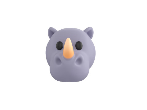 Prop153 Rhino Head 3D मॉडल