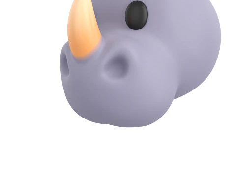 Prop153 Rhino Head 3D Model