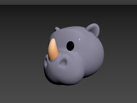 Prop153 Rhino Head 3D मॉडल