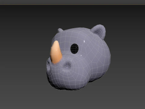 Prop153 Rhino Head 3D Model