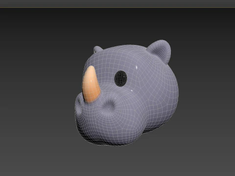 Prop153 Rhino Head 3D Model