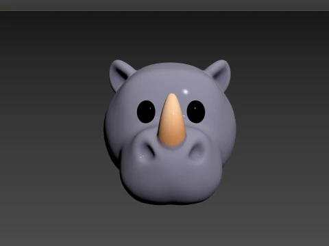 Prop153 Rhino Head 3D Model
