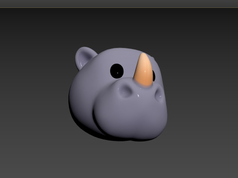 Prop153 Rhino Head 3D मॉडल