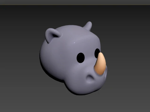Prop153 Rhino Head 3D Model