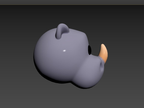 Prop153 Rhino Head 3D मॉडल