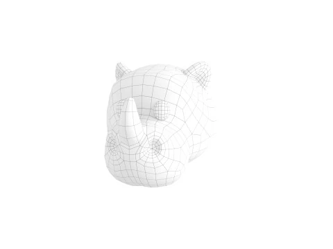 Prop153 Rhino Head 3D Model
