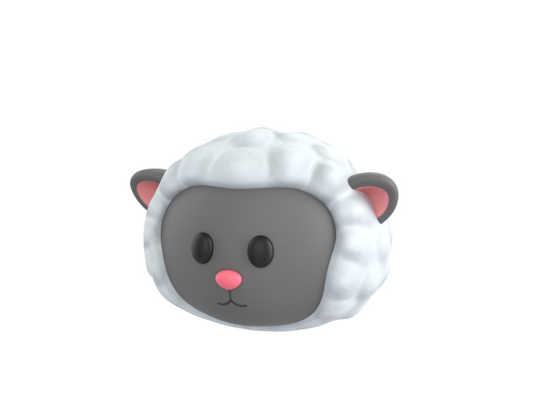 Prop154 Sheep Head 3Dモデル .c4d .max .obj .3ds .fbx .stl .blend 