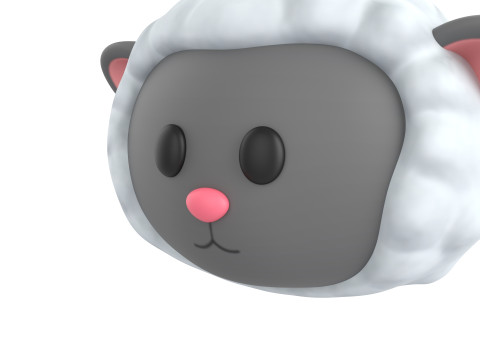 Prop154 Sheep Head 3Dモデル