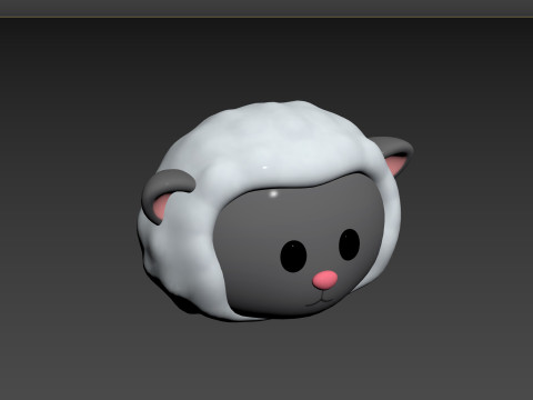 Prop154 Sheep Head 3Dモデル