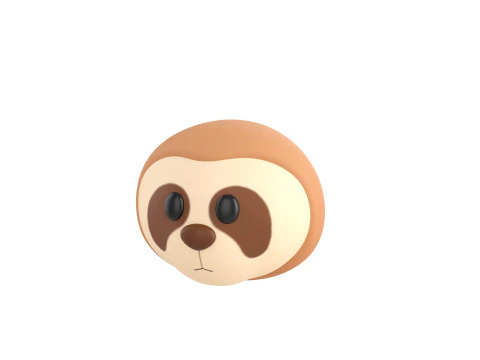 Prop155 Głowa leniwca Model 3D