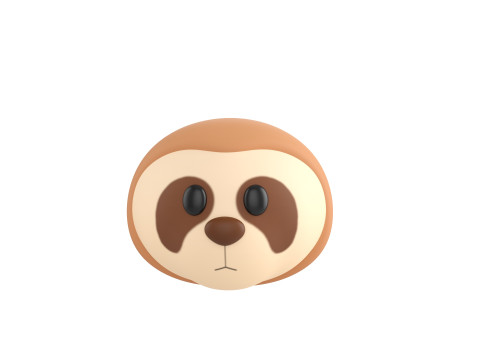 Prop155 Sloth Head Model 3D