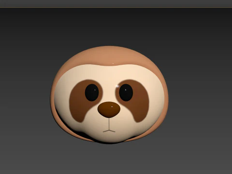 Prop155 Голова ленивца 3D Модель