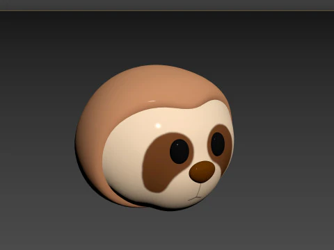 Prop155 Голова ленивца 3D Модель