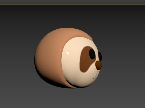 Prop155 Sloth Head Model 3D