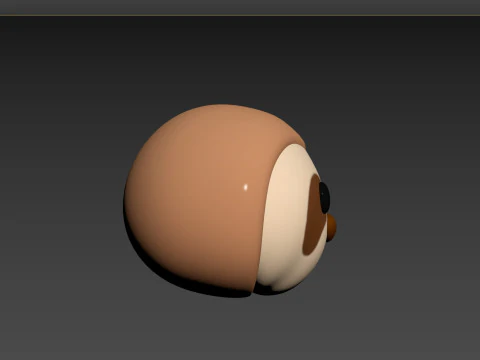 Prop155 Голова ленивца 3D Модель