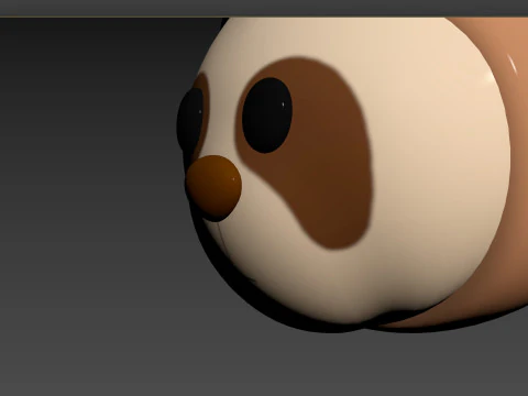 Prop155 Голова ленивца 3D Модель