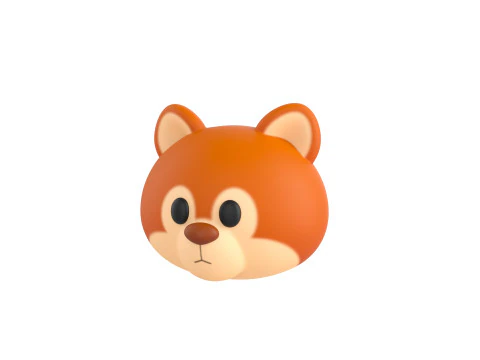 Prop156 다람쥐 머리 3D 모델