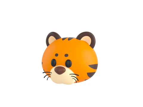 Prop157 Kepala Harimau Model 3D