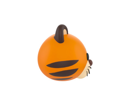 Prop157 Tiger Head Modello 3D